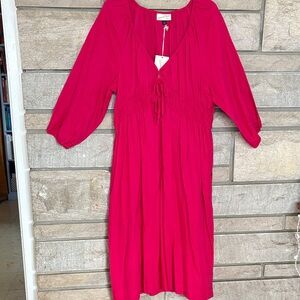 Universal Thread Vibrant Pink Midi Dress